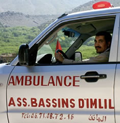 The ambulance from the Association Bassins d’Imlil